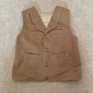 Scully Vintage Brown Button-Up Vest